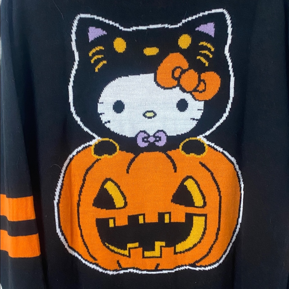 Hello Kitty Halloween Varsity Style Cardigan Size Medium - Picture 6 of 10